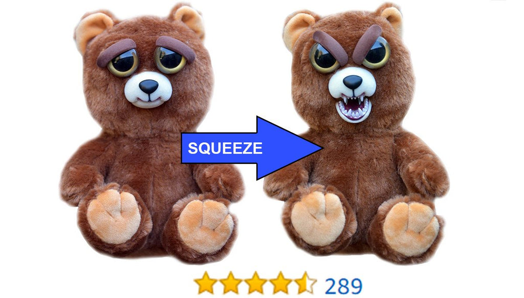 Cute Stuffed Pet Bear that Turns into an Angry Monster with a Squeeze